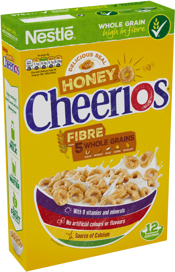 Cheerios Products Nestl Cereals Honey Box - Cheerios Honey Cereal (752x1003), Png Download