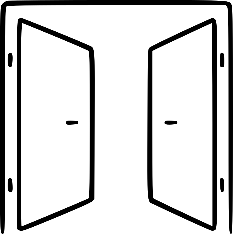 Open Doors Outdoors Furniture Gate Entrance Comments - Open Doors Icon Png (981x984), Png Download
