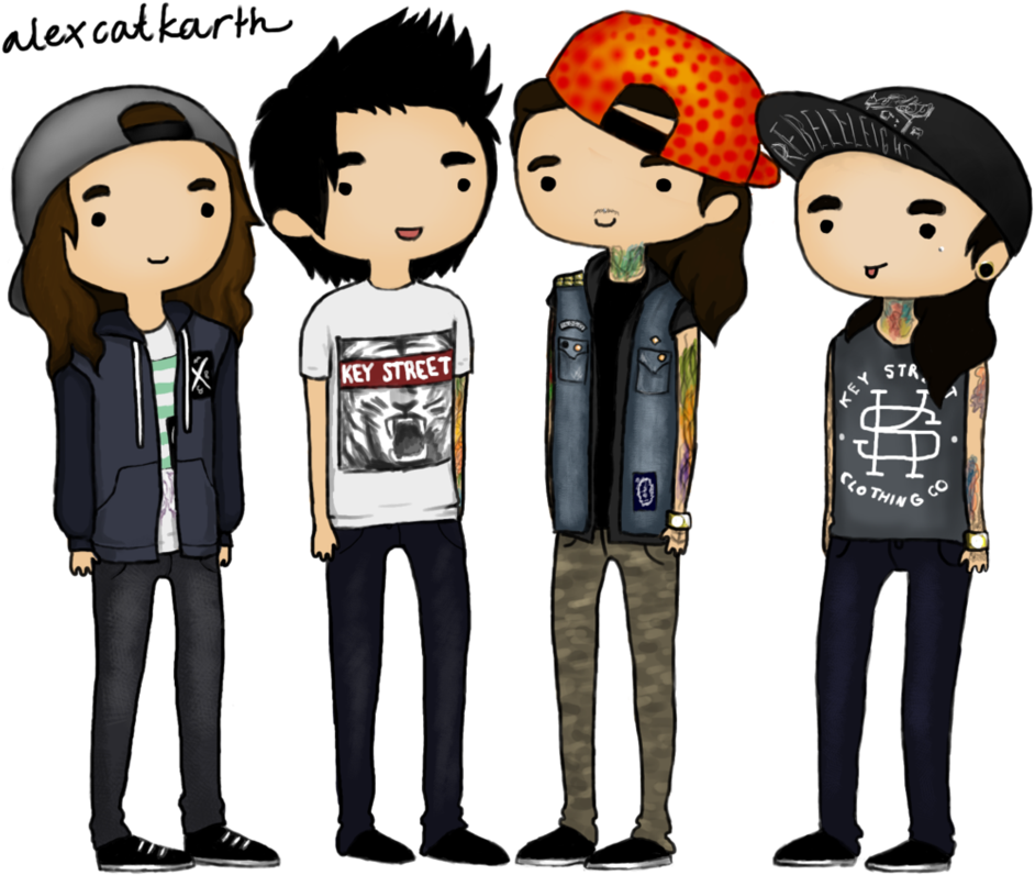 Pierce The Veil Drawings Chibi - Pierce The Veil Chibi Drawing (965x827), Png Download