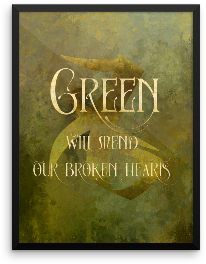Green Will Heal Our Broken Hearts - Christmas Card (1000x1000), Png Download
