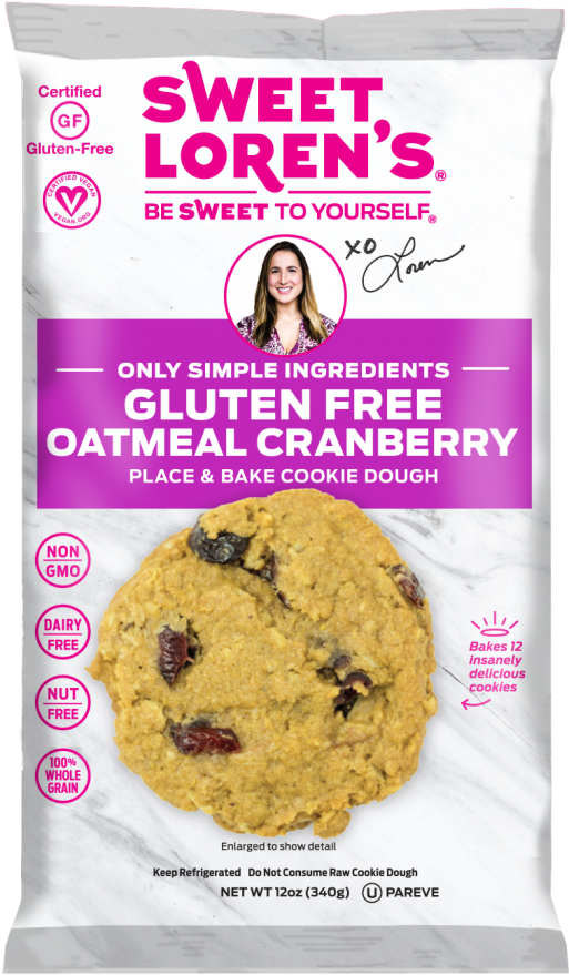 Oatmeal Cranberry - Sweet Lorens Gluten Free Cookies (683x1024), Png Download