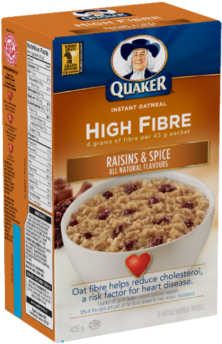 Quaker Instant Oatmeal Raisin (535x535), Png Download
