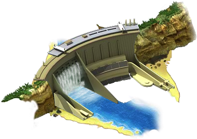Hydro Power Plant L3 - Hydroelectric Power Station Png (419x306), Png Download