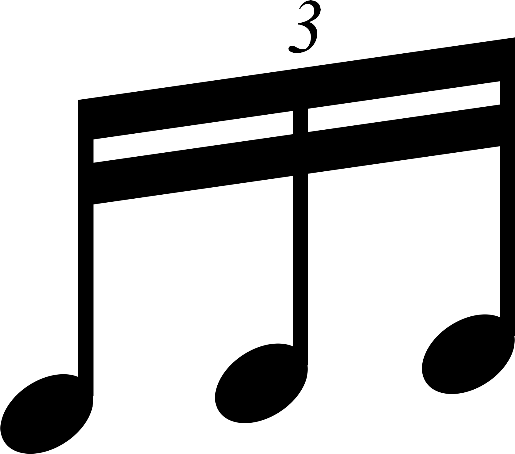 Sixteenth Note Triplet Beam 2 - Sixteenth Note Triplet (1682x1633), Png Download
