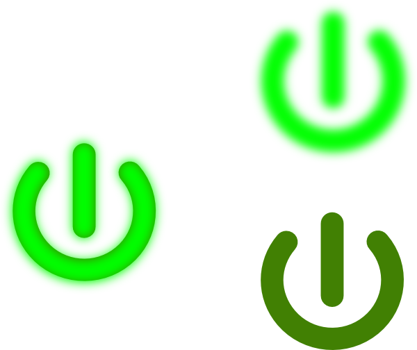 Power On Green (600x504), Png Download