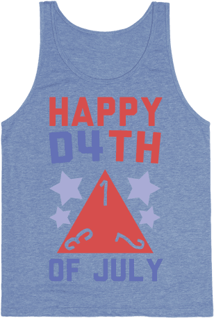 Happy D4th Of July Tank Top - Top (484x484), Png Download