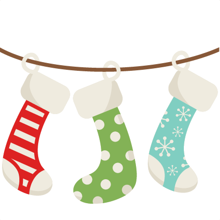 Christmas Stockings Svg Scrapbook Cut File Cute Clipart - Hanging Christmas Stockings Clipart (432x432), Png Download