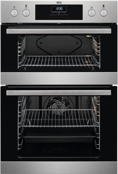 Aeg - Electric Oven - Deb331010m - Aeg Deb331010m Electric Double Oven Stainless Steel (700x700), Png Download