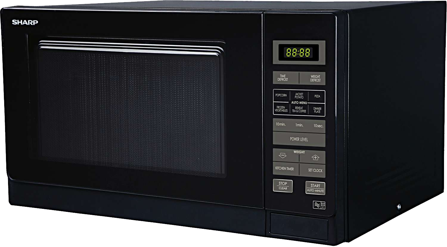 Microwave Oven Png Transparent - Sharp R372km 25 Litre Solo Microwave - Black. (1500x829), Png Download