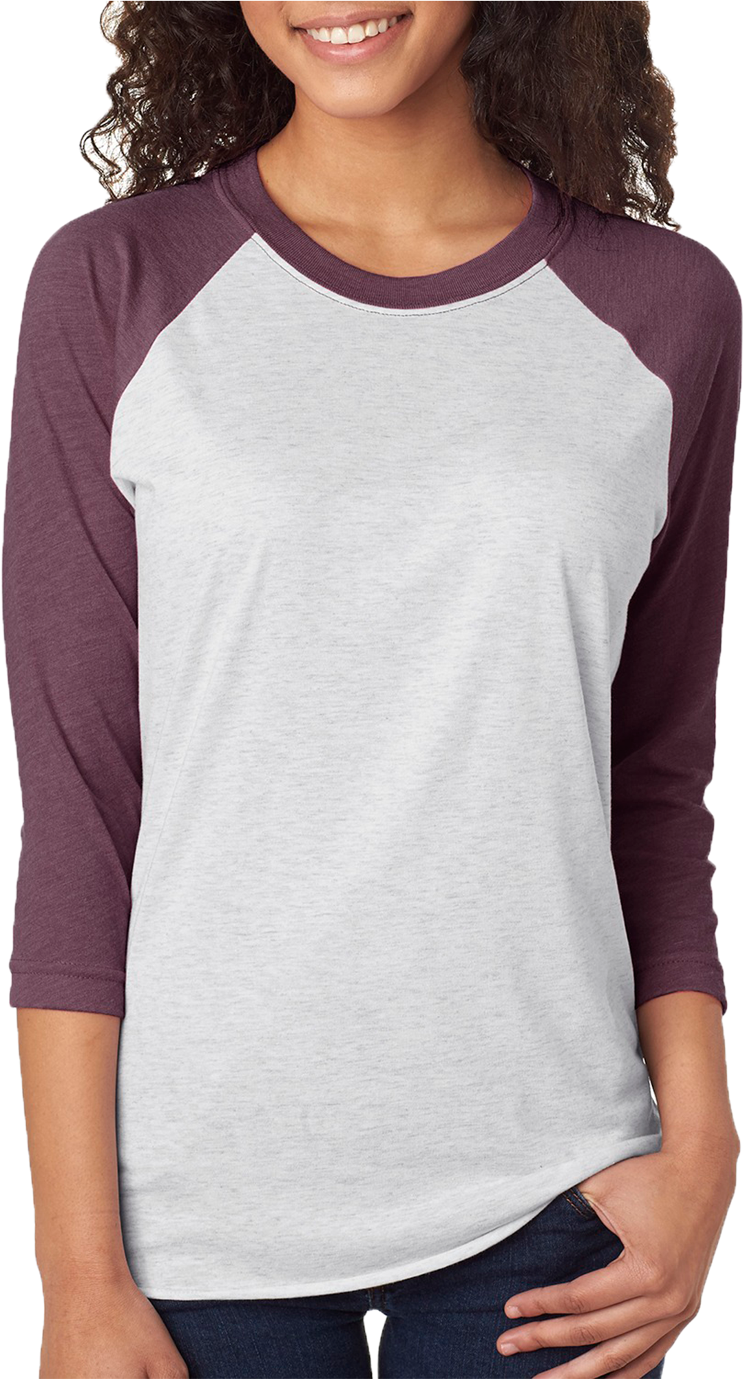 Watercolor Steer Tri-blend Unisex 3/4 Raglan - Kstate Shirts (1334x2000), Png Download