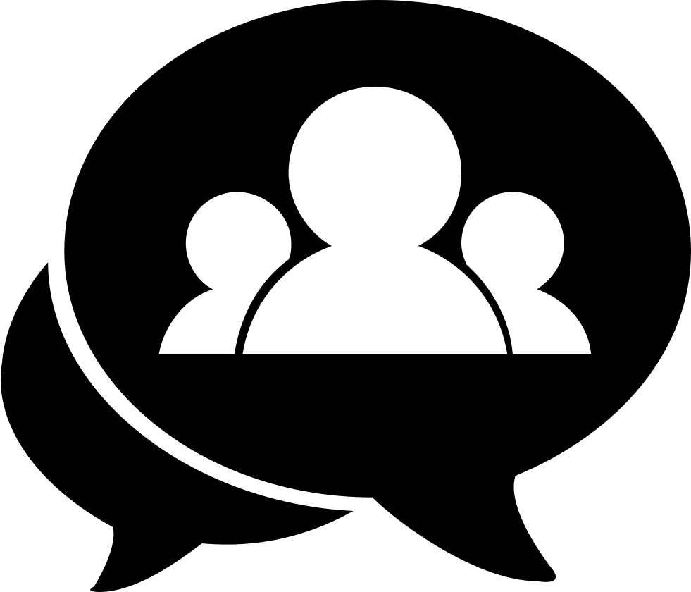 Class Group Chat Comments - Group Chat Icon Free (981x840), Png Download
