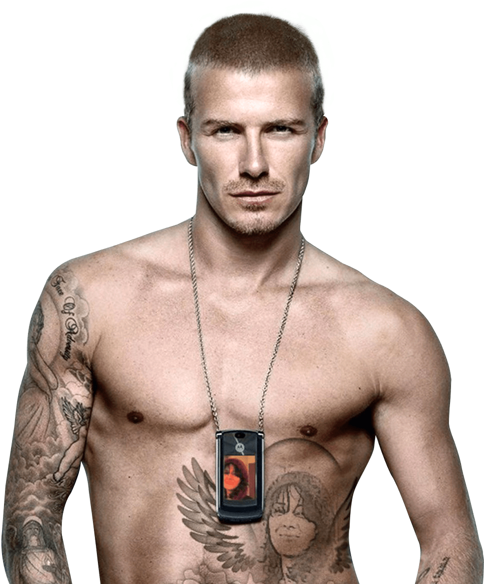 David Beckham Topless Tattoos Png - Beckham Png (1032x1167), Png Download