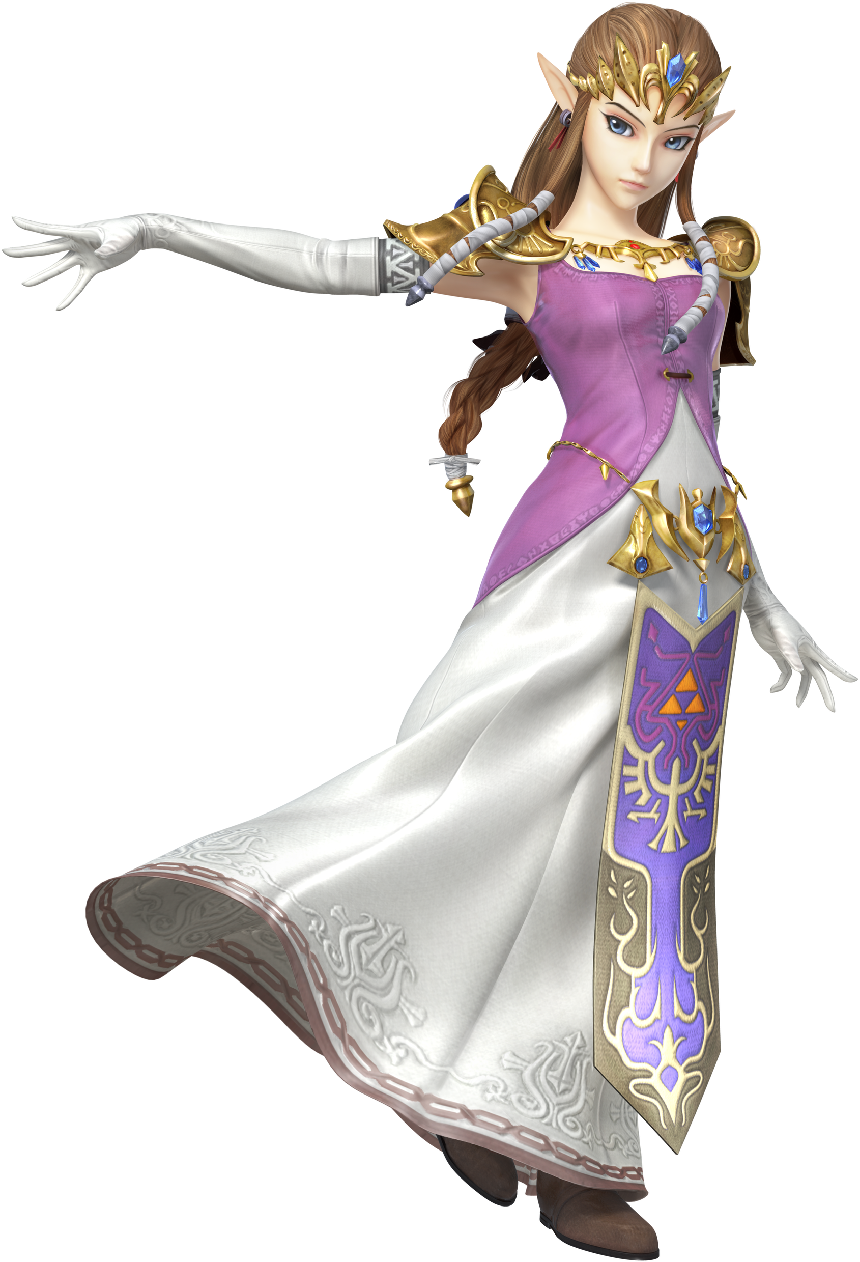 Zelda - Super Smash Bros Zelda (1724x2500), Png Download
