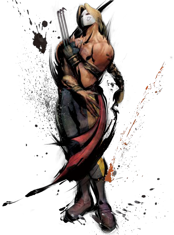 Street Fighter 4 Png Clip Black And White Download - Street Fighter 4 Character Vega (613x751), Png Download