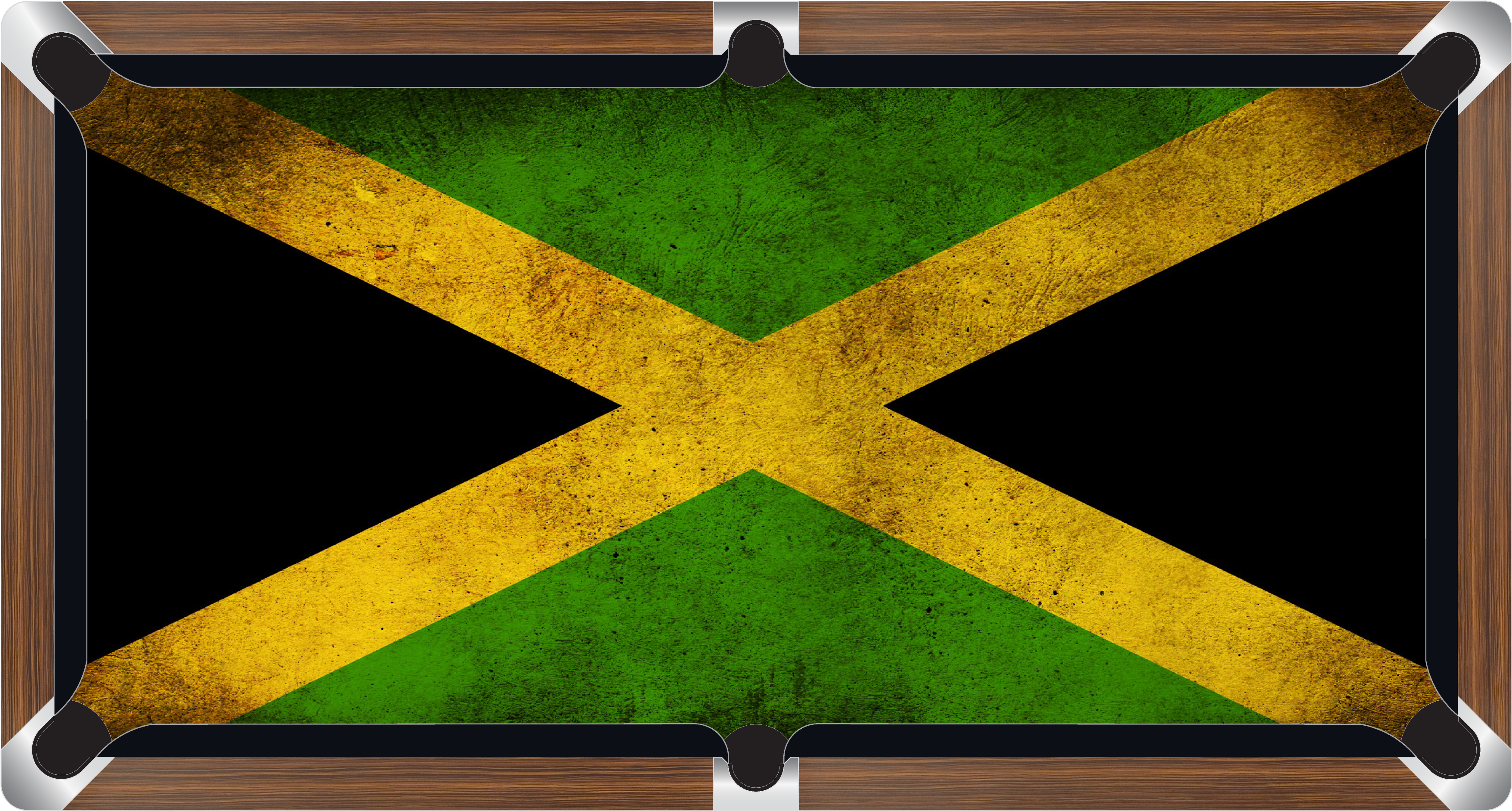 Jamaican Flag Custom Made Printed Pool Snooker Billiard - Graffiti Snooker (3984x2354), Png Download