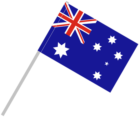 Australia Flag Free Transparent Png - Australian Flag With Pole (591x394), Png Download