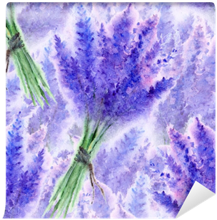 Watercolor Lavender Flower Floral Bouquet Seamless - Watercolor Painting (400x400), Png Download