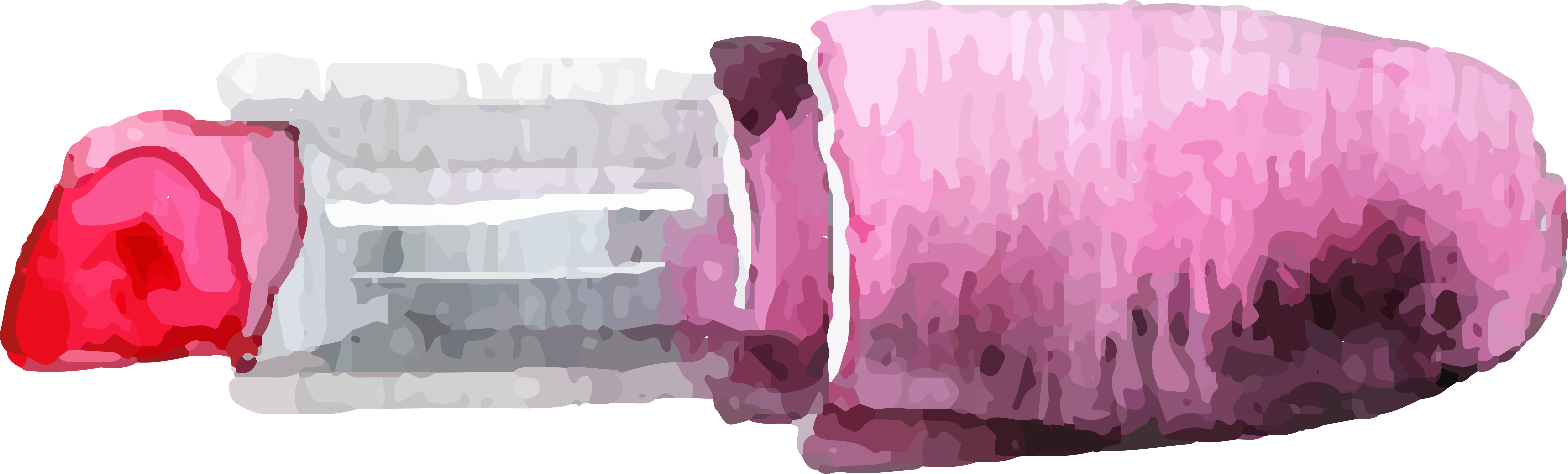 Watercolor Painting Lipstick Cosmetics (7966x2406), Png Download