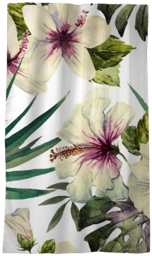 Watercolor Hibiscus Patterns Blackout Window Curtain - 2018 Planner: Daily, Weekly, Monthly 2018 Planner 6) (400x400), Png Download