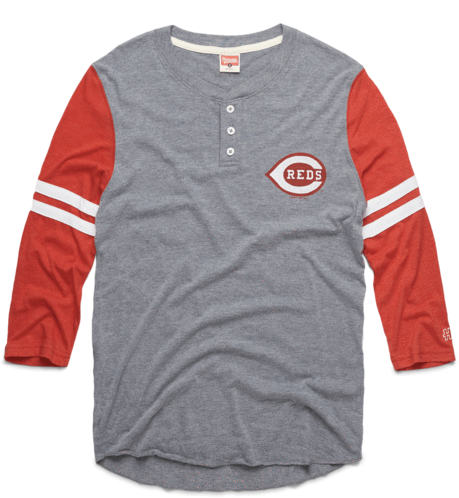 Cincinnati Reds Logo Baseball Henley Retro Mlb Long - Cleveland Cavaliers Baseball Tee (720x720), Png Download