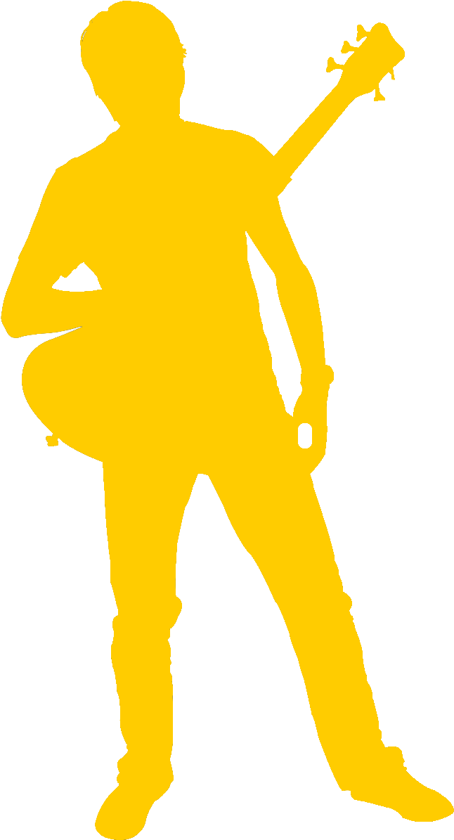 Live Music Acts - Royalty Free Silhouette Of Guitar (669x1201), Png Download