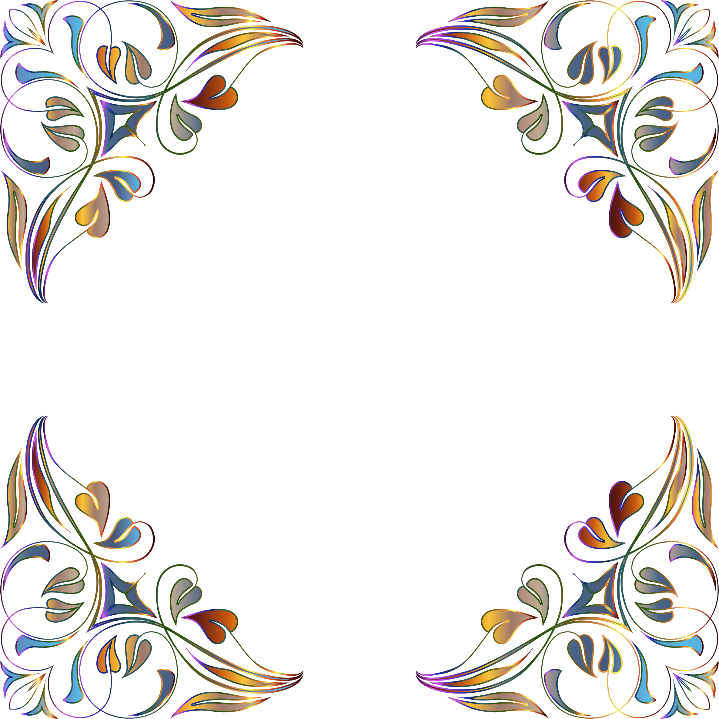 This Free Icons Png Design Of Floral Flourish Frame (2372x2372), Png Download