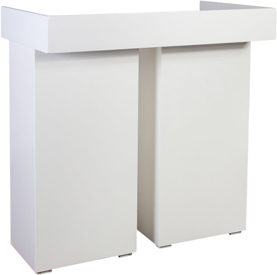 Dj Booth White Line 114 X 60 X 100 Cm - End Table (700x659), Png Download