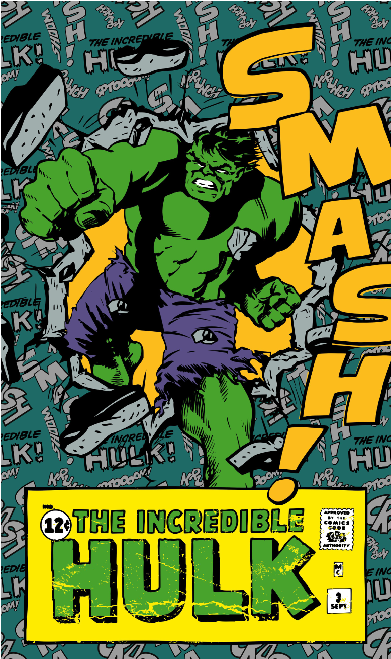 Hulk-tapetti - Hulk Smash Comic (2000x1308), Png Download