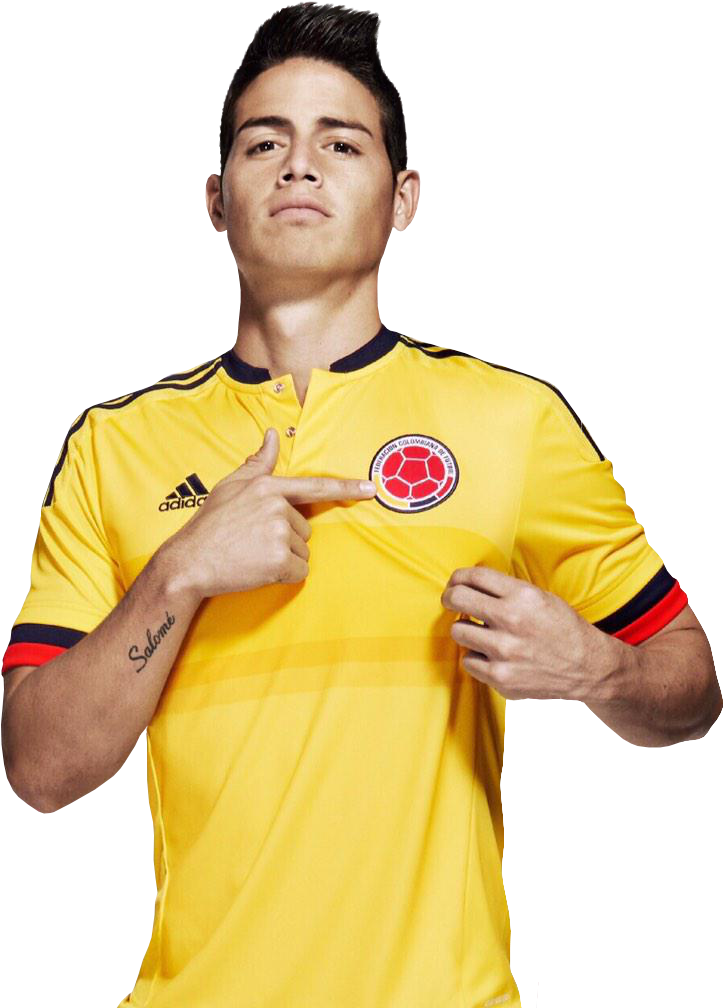 James Rodríguez - Colombia Football Shirt 15 16 (768x1024), Png Download