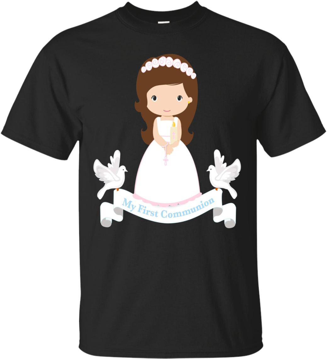 My First Communion Gift Brunette Daughter Girl Apparel - Fall Down Seven Times Stand Up Eight T Shirt (1155x1155), Png Download