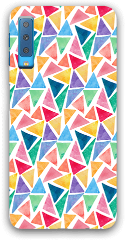Watercolor Triangles Pattern Samsung A7 2018 Mobile - Mobile Phone (600x600), Png Download