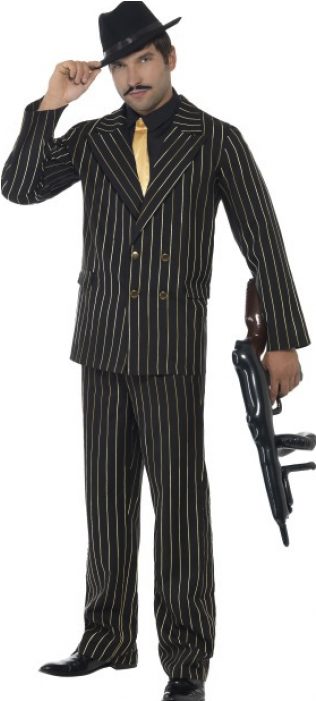 Gold Pinstripe Gangster - Pinstripe Dress Gangster (700x700), Png Download