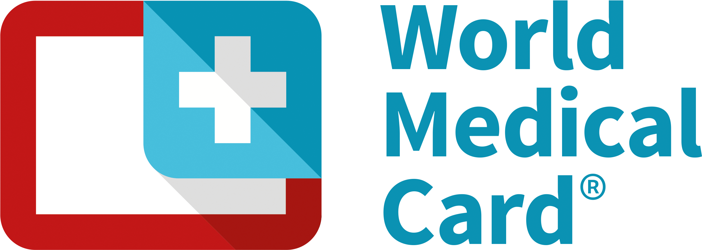2457 X 962 - World Medical Card Logo (2457x962), Png Download