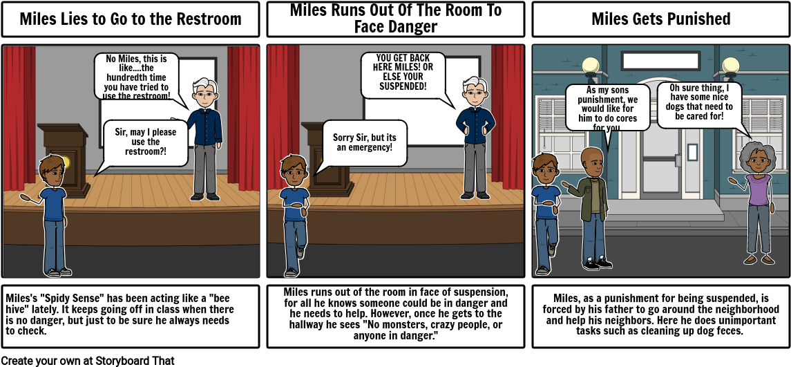 Week 1 "miles Morales Spider Man" Pgs - Cartoon (1165x550), Png Download