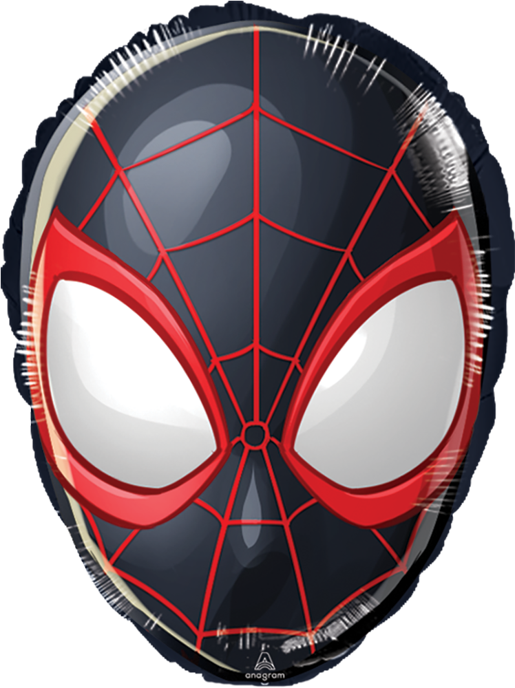 Spider-man Miles Morales Head - Mask (1000x1000), Png Download