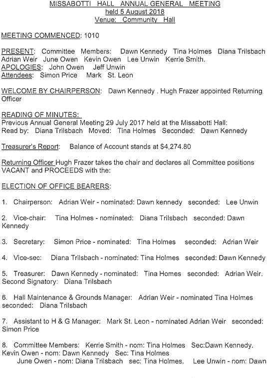 Missabotti Hall Committee Of Management - Document (645x936), Png Download