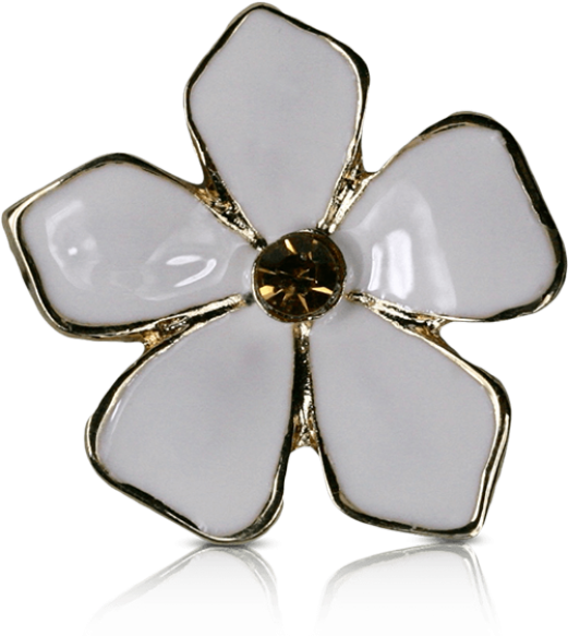 White Flower - Body Jewelry (520x760), Png Download
