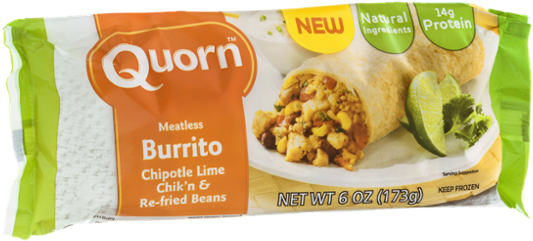 Quorn Burrito Chipotle Lime Chik'n & Re-fried Beans - Breakfast Cereal (600x600), Png Download