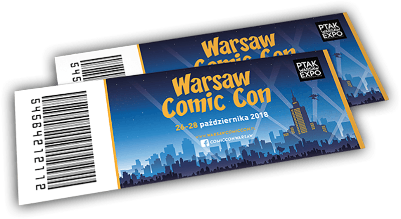 Bilety Na Warsaw Comic Con 2018 Warszawa Nadarzyn - Bilet Warsaw Comic Con (800x437), Png Download