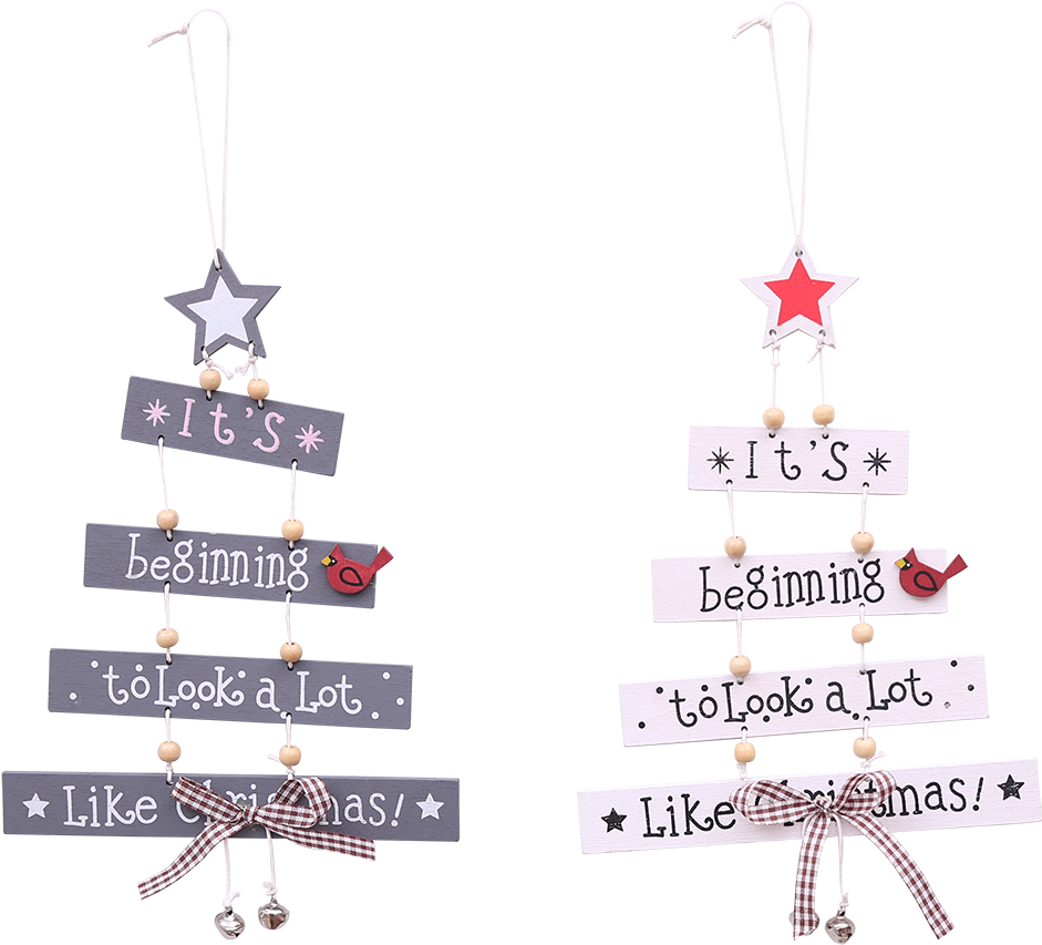 Christmas Colorful Wooden Pendant Door Decorations - Arbol De Navidad Con Letras (1000x1000), Png Download