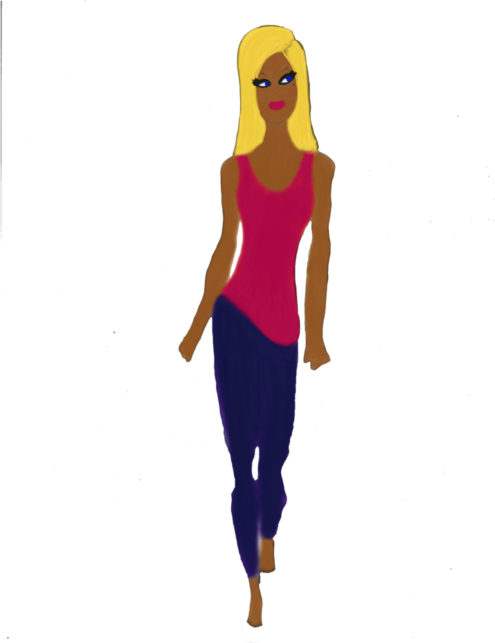 Juvale Pretty Girl - Cartoon (730x944), Png Download
