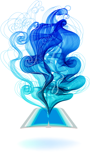 Blue Smoke Book Trans - Illustration (511x618), Png Download