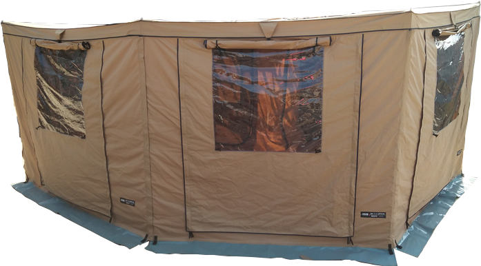 Penta 270 Luifel Met Wanden Ramen Open - Tent (800x600), Png Download