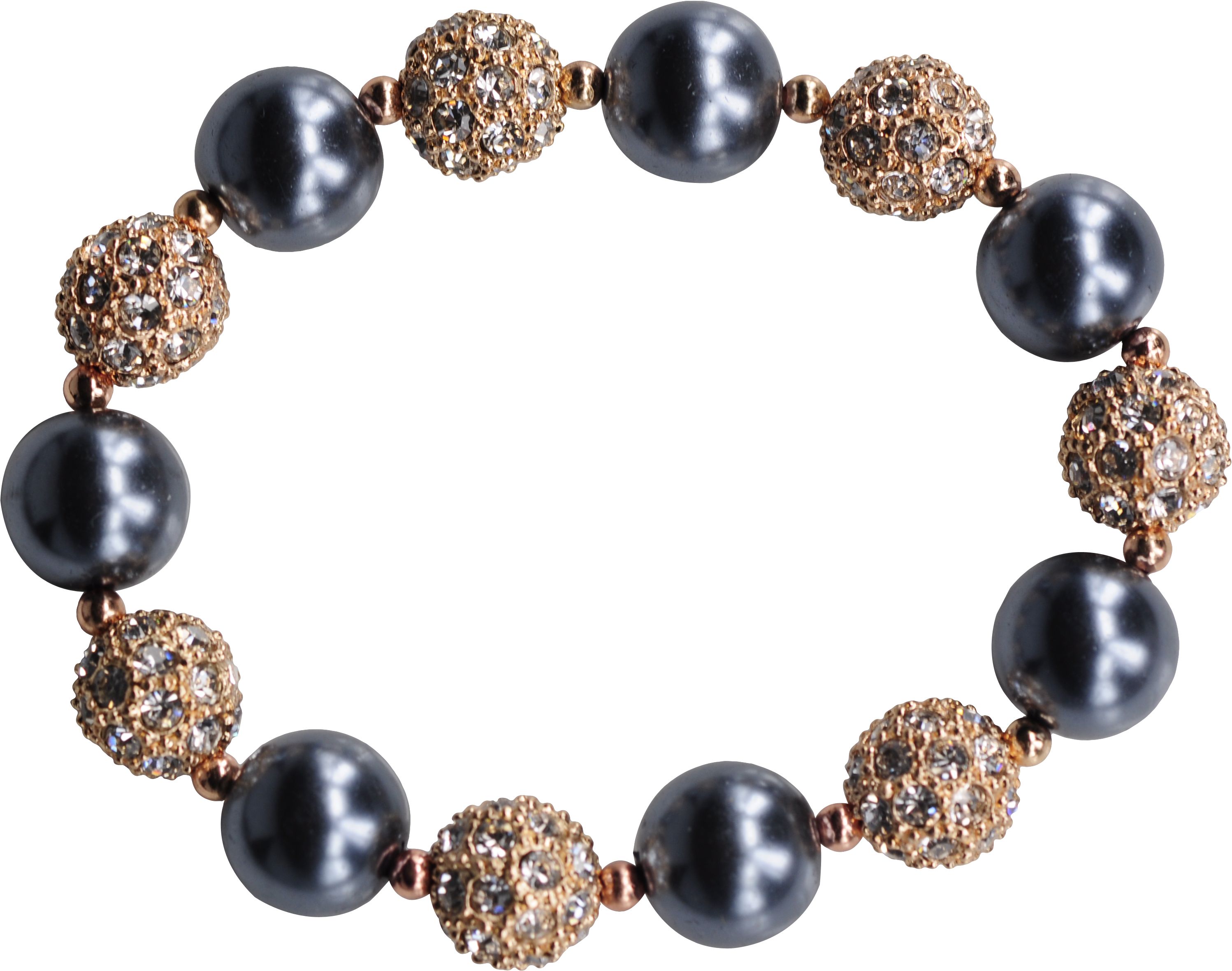 Gold/olive Disco Ball Stretchy Beaded Bracelets (4288x2848), Png Download