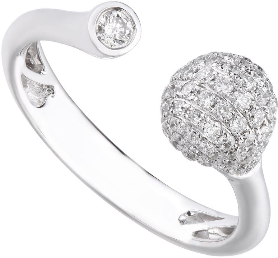 Disco Ball Hugger Ring - Engagement Ring (1024x1024), Png Download