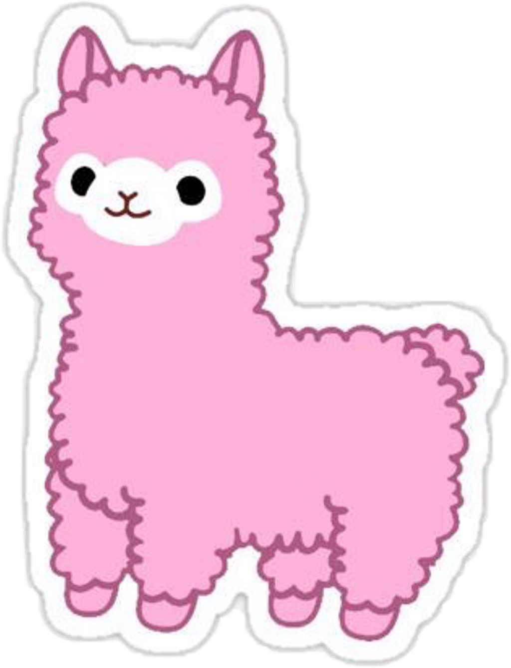 Cutellama Sticker - Stickers Kawaii (1024x1339), Png Download