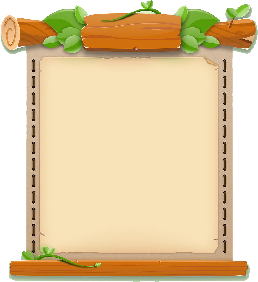 Clipart Transparent Stock Cute Border Clipart - Wood Border Clipart (900x993), Png Download