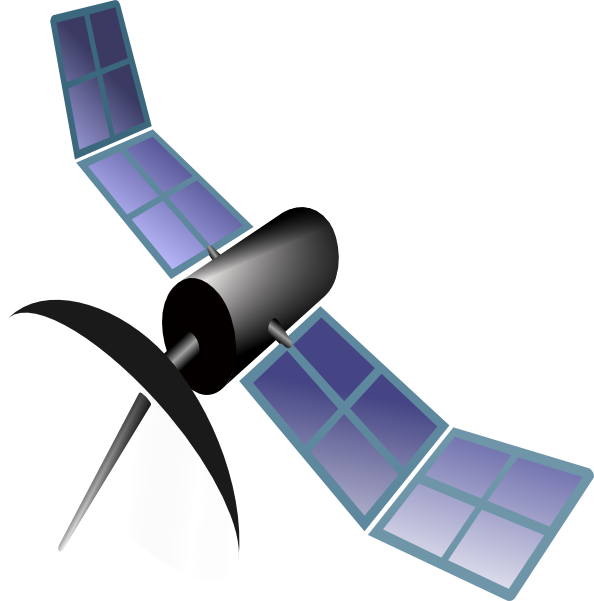 Gps Satellite Clipart Free - Satellite Clip Art (594x601), Png Download