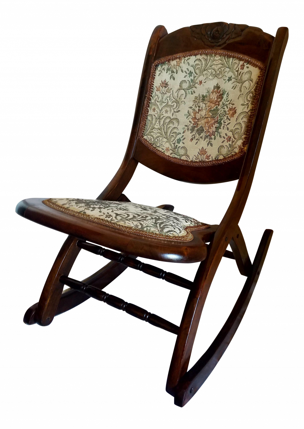 Folding Rocking Chair Awesome Antique Folding Rocking - Rocking Chair (1024x1443), Png Download