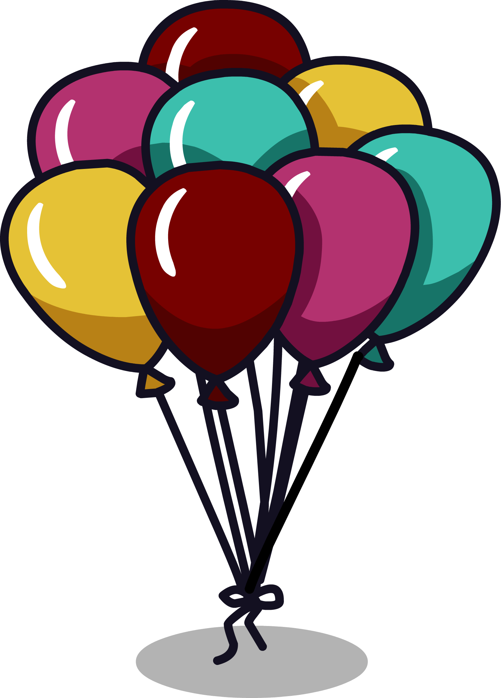 Real Balloons Png - Bunch Of 8 Balloons (1606x2239), Png Download